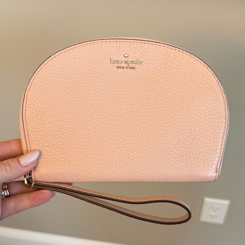 Kate Spade ♠️ Jackson Half Moon Leather Wristlet (Light Pink) NWOT - Picture 3 of 8
